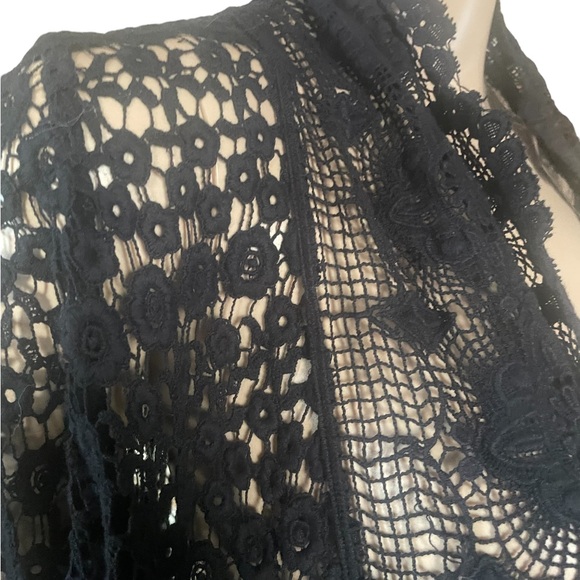 Johnny Was black boho lace cardigan jacket size large - Picture 4 of 12